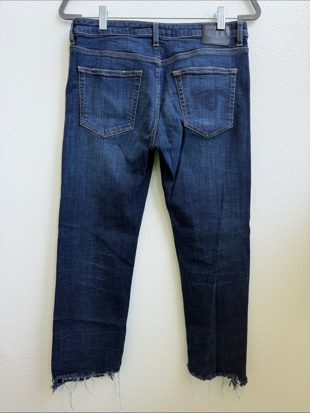 R13 BOY STRAIGHT HOWELL INDIGO Uneven Hem Drake Smart R13W0991-664C Sz 29 - Picture 6 of 10